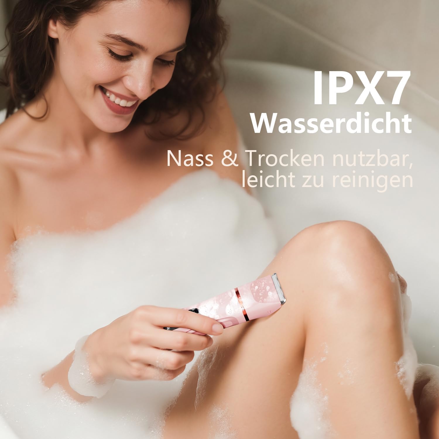 Intimrasierer für Damen, Rasierer für den Intimbereich sanft, 2-in-1 elektrischer Damenrasierer, Bikini-Trimmer für Körper- und Gesichtshaare, Bräutigam, wasserdicht, Damenrasierer, Präzisionstrimmer – Bild 5