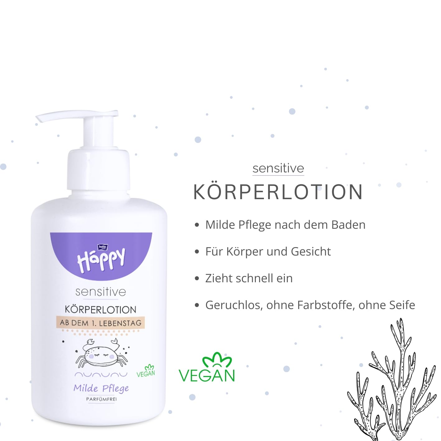 bella Baby Happy Sensitive Babypflege Rundum-Sorglos-Set, 4-teiliges Babypflegeset für Neugeborene, Erstausstattung, Babypflege Geschenkset, Babykosmetik – Bild 4