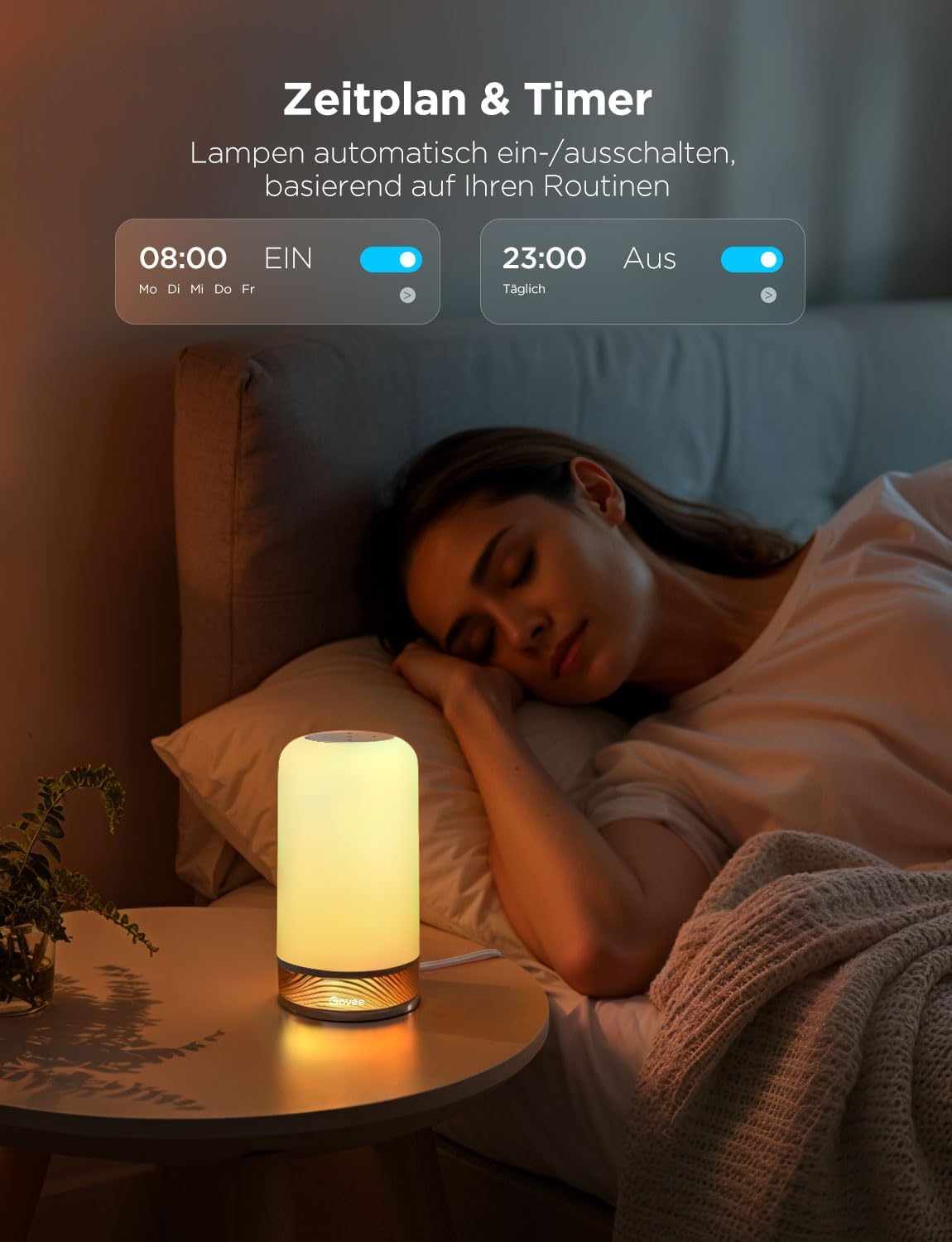 Govee LED-Tischlampe, Nachttischlampe, Touch-dimmbar RGBICWW, Alexa-Steuerung mit über 70 Szenenmodi, 500 Lumen, funktioniert mit Materie, 2700–6500 K, für Wohnzimmer und Schlafzimmer – Bild 7