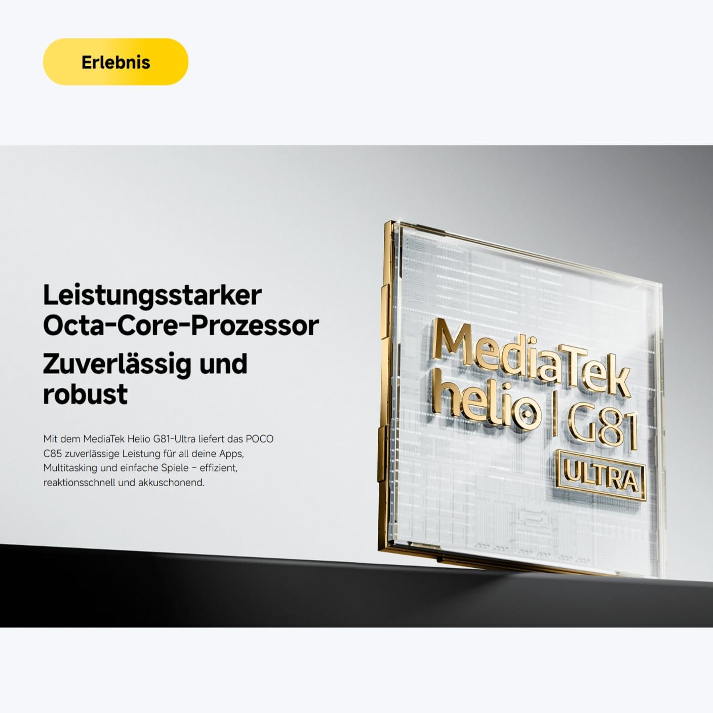 XIAOMI Poco C85, Smartphone 6+128 GB, Handy mit Android, 6,9 Zoll 120 Hz Display 7,99 mm Design, MediaTek Helio G81-Ultra Octa-Core, 50 MP AI Dual Kamera, 6000 mAh, Schwarz – Bild 7