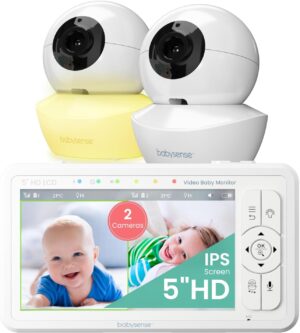 Babysense Babyphone HD 5 Zoll mit 2...