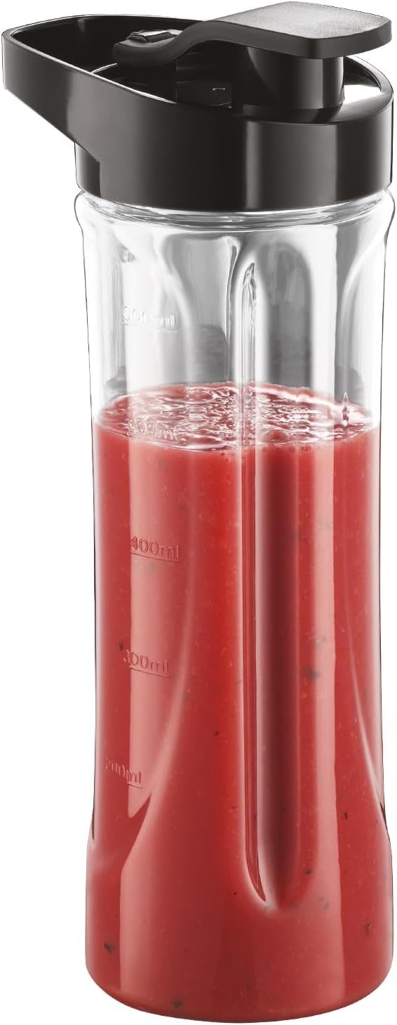 Russell Hobbs Mixer – Standmixer & Smoothie Maker to Go (23.500 U/min Power-Motor) inkl. 1 x Mixbehälter 600 ml (BPA-frei, spülmaschinenfest und bruchsicher inkl. Deckel) Zerkleinerer, Edelstahl, – Bild 3
