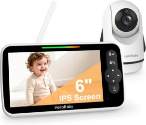 HelloBaby 6-Zoll-Video-Babyphone, g...