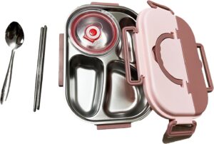 Isolierte Lunchbox aus Edelstahl, r...