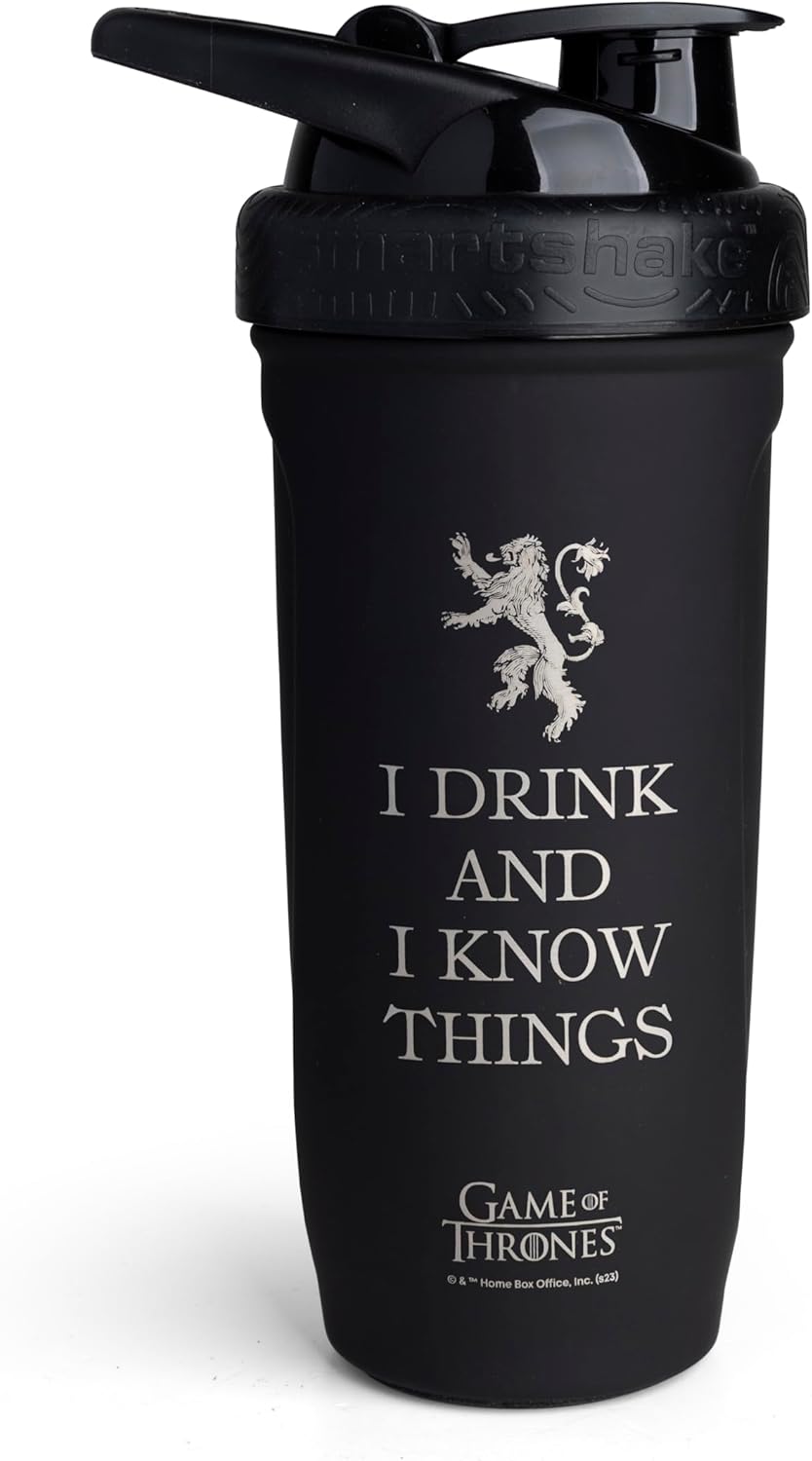 SmartShake Reforce Edelstahl – Game Of Thrones, I Drink and I Know Things – 900 ml