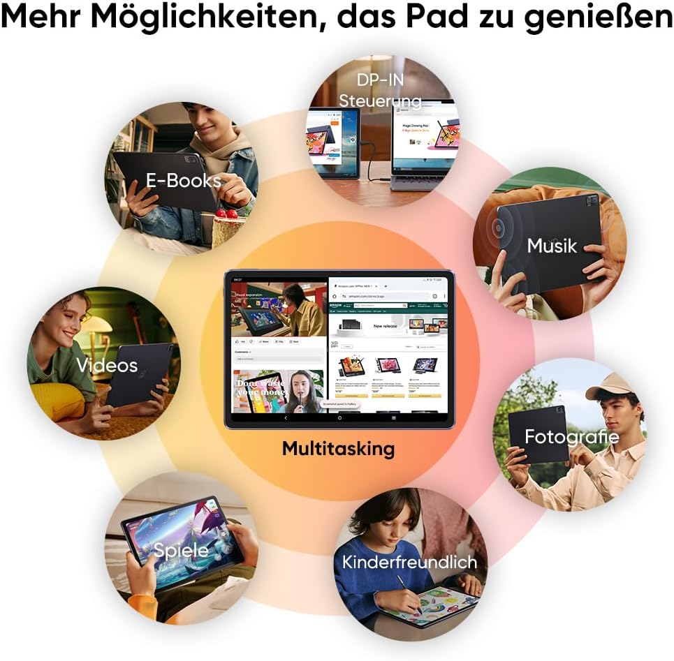 XPPen 12,2 Zoll eigenständiges Grafiktablett-Display mit X3Pro 16384 Smart Pen, Android 8 GB + 256 GB WLAN mit 8000 mAh Akku, Magic Drawing Pad, 2K-Auflösung, digitales Zeichentablett OS Android 14 – Bild 8