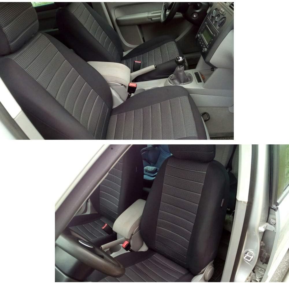 TOYOUN Universal Sitzbezüge Auto Vordersitze Autositzbezüge Schonbezüge Vordersitzbezüge Seitenairbag Passend für 2 Autositzbezüge aus Jacquard-Stoff, Grau – Bild 5