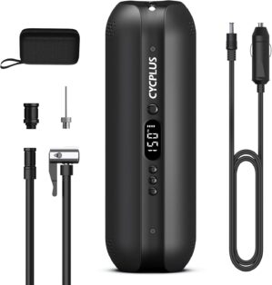 CYCPLUS Luftpumpe,12V DC/AC 2-in-1,...