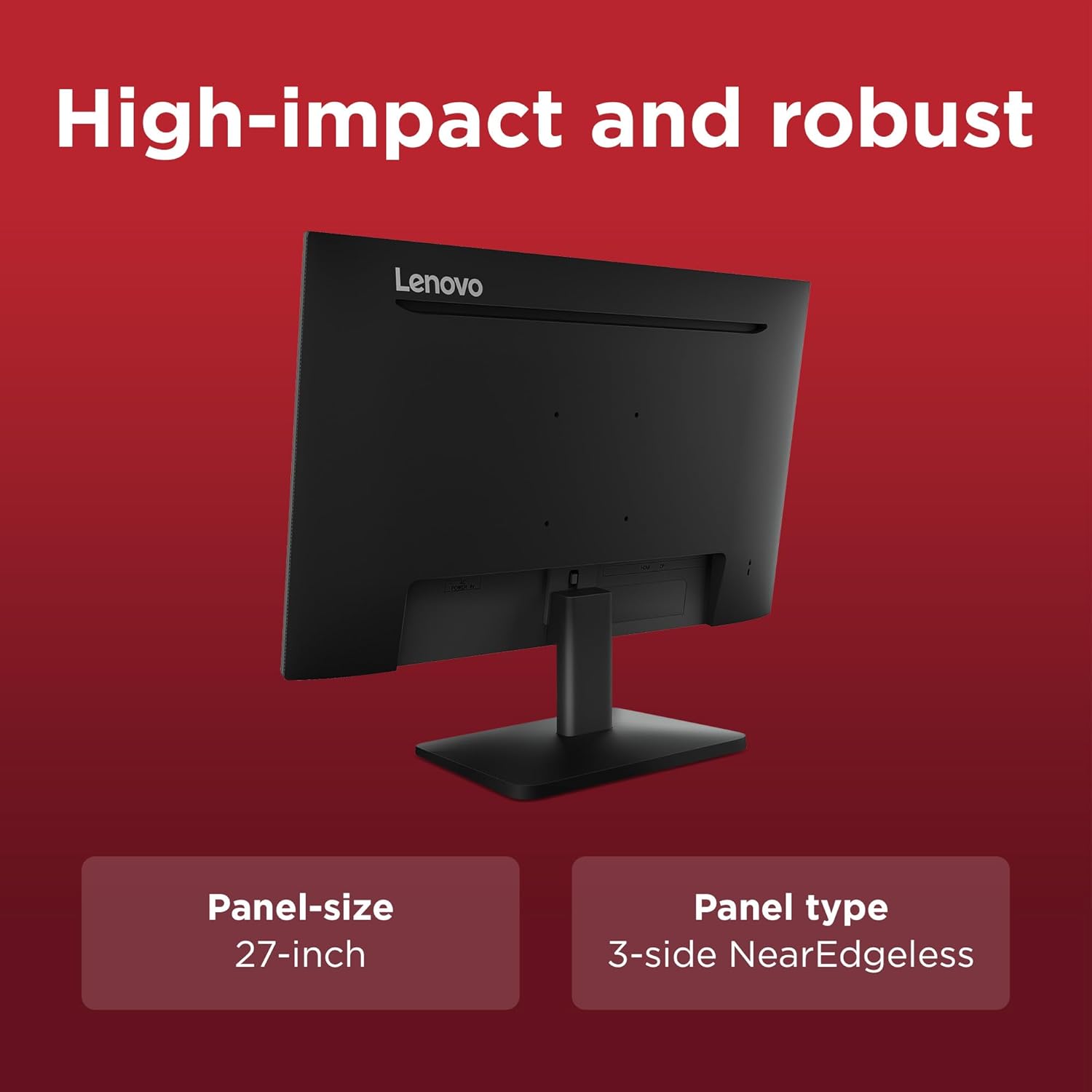 Lenovo L27qe | 27-Zoll-QHD-WLED-Monitor | 2560 x 1440 | 16:9 | 100 Hz | 4 ms Reaktionszeit | IPS-Panel | HDMI | DisplayPort | TÜV Augenschutz | Blendfrei | Rabenschwarz | 4,5 kg – Bild 10
