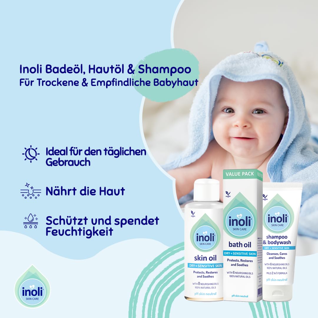 Baby First Equipment Newborn 1 | pH Skin Neutral 2-in-1 Baby Shampoo & Shower Gel, Moisturising Cream & Baby Oil for Dry & Sensitive Skin | 100% Natural Oils – Bild 3
