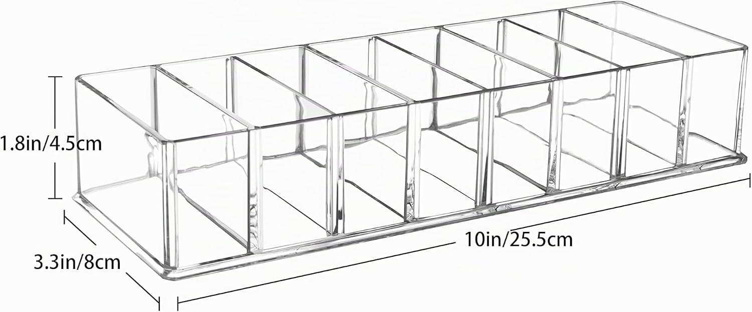 Abnehmbarer Kosmetik-Organizer, 8 Fächer, Make-up-Organizer, Acryl-Aufbewahrungsboxen, Schmuck-Display-Boxen, transparente Schubladen für Kommode, Waschtisch, Badezimmer, Küche – Bild 2