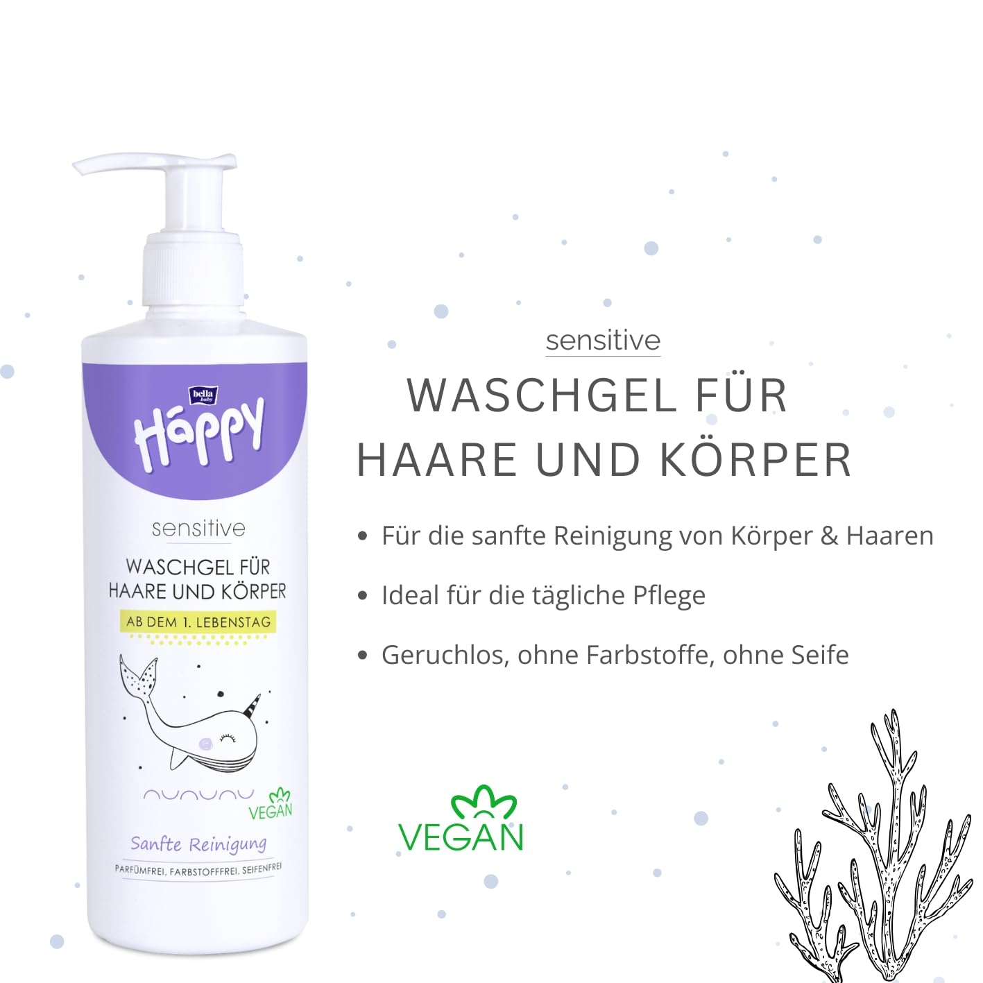 bella Baby Happy Sensitive Babypflege Rundum-Sorglos-Set, 4-teiliges Babypflegeset für Neugeborene, Erstausstattung, Babypflege Geschenkset, Babykosmetik – Bild 7