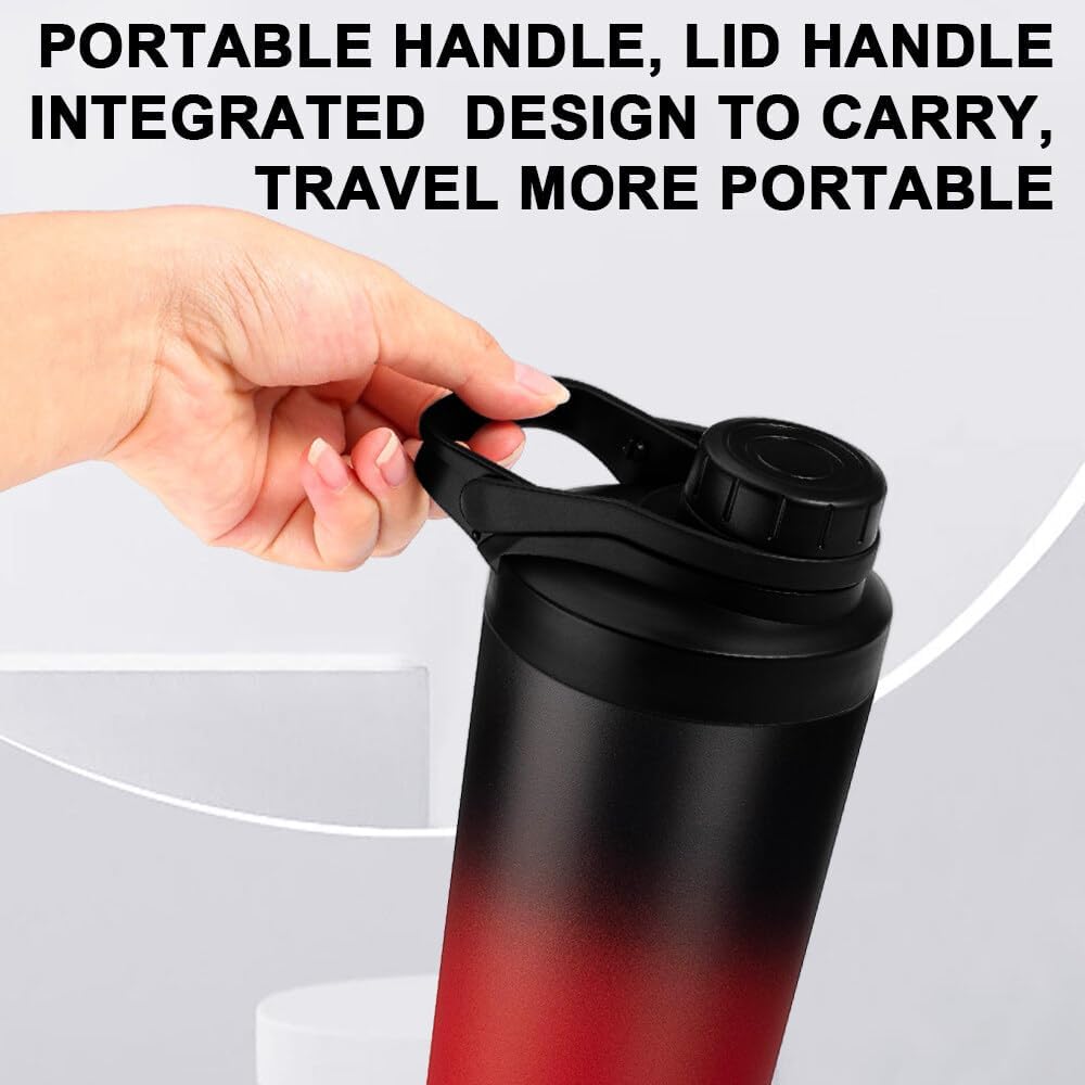 Shaker Proteinshaker mit Sieb, doppelwandiger Edelstahl, vakuumisoliert, BPA-frei und langlebig, 100 % auslaufsicher, 750 ml – Bild 6
