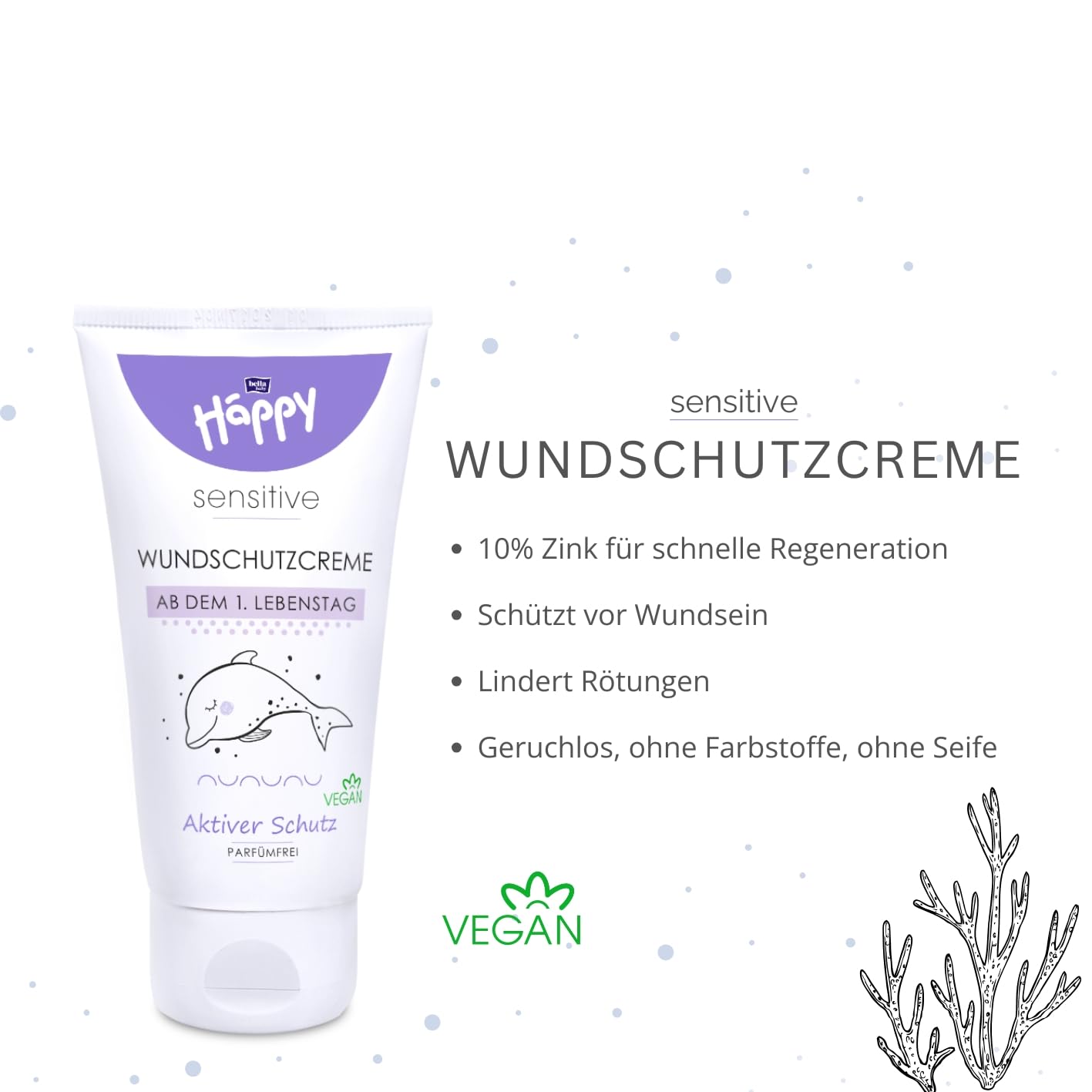 bella Baby Happy Sensitive Babypflege Rundum-Sorglos-Set, 4-teiliges Babypflegeset für Neugeborene, Erstausstattung, Babypflege Geschenkset, Babykosmetik – Bild 5