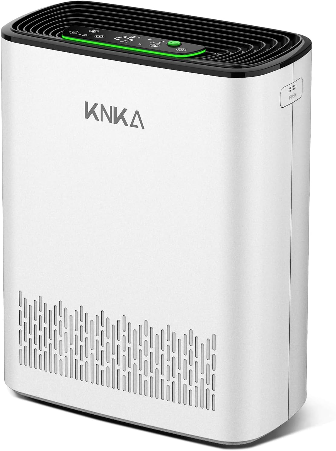 KNKA Luftreiniger, Luftreiniger, CADR 300 m³/h, bis zu 80 m², HEPA-Leistung (Schlafmodus), entfernt 99,97 % Staub/Pollen/Gerüche, mit intelligentem Sensor, ideal für Raucher und Haustiere, APH3000