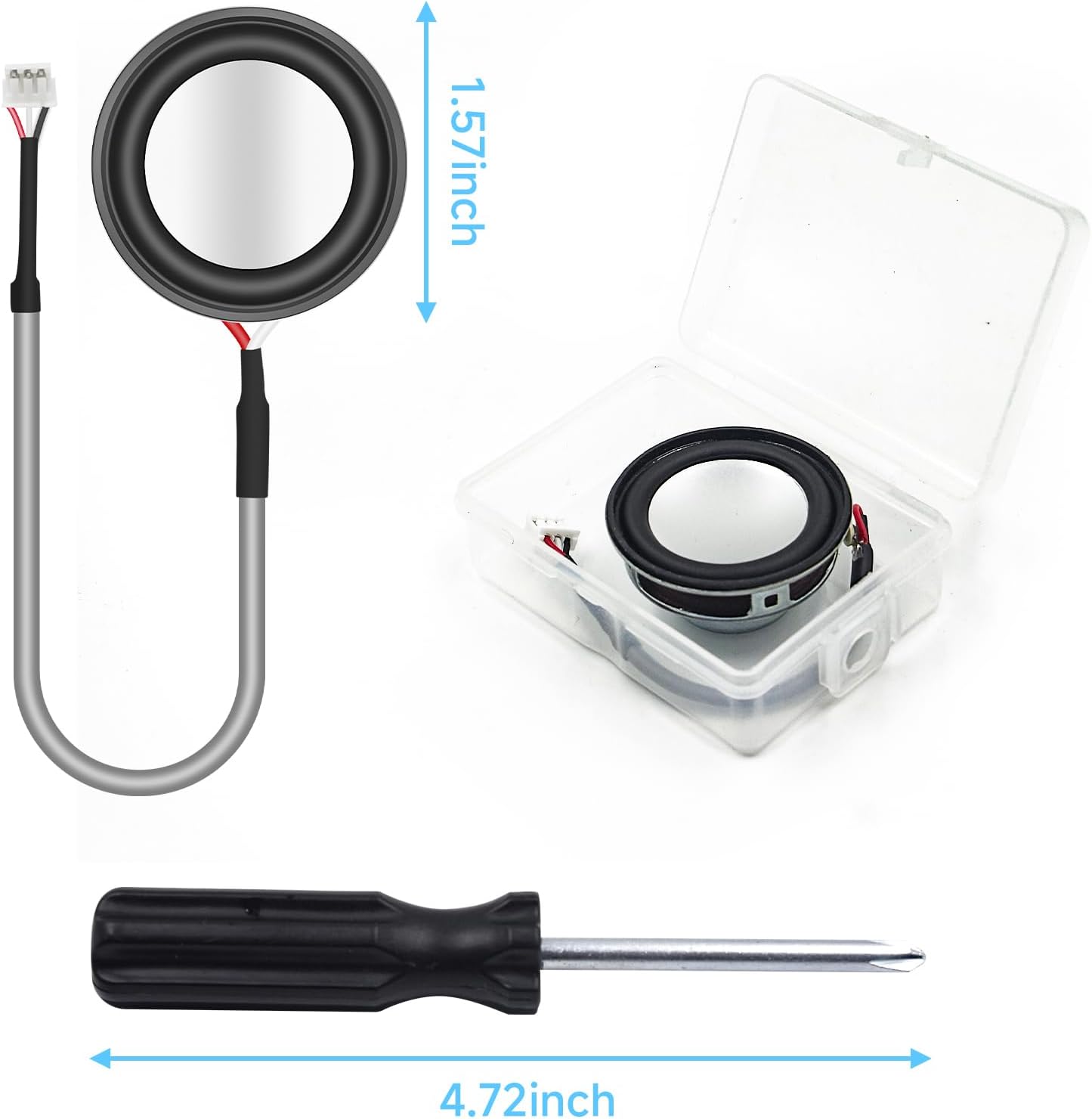 Ersatzlautsprecher 4Ω 3W kompatibel mit Toniebox Audio Player, 40mm Ersatzlautsprecher Reparatur Zubehör Set - Musikbox Einbaulautsprecher Ersatzteile mit Schraubendreher für Toniebox Lautsprecher (1) – Bild 7