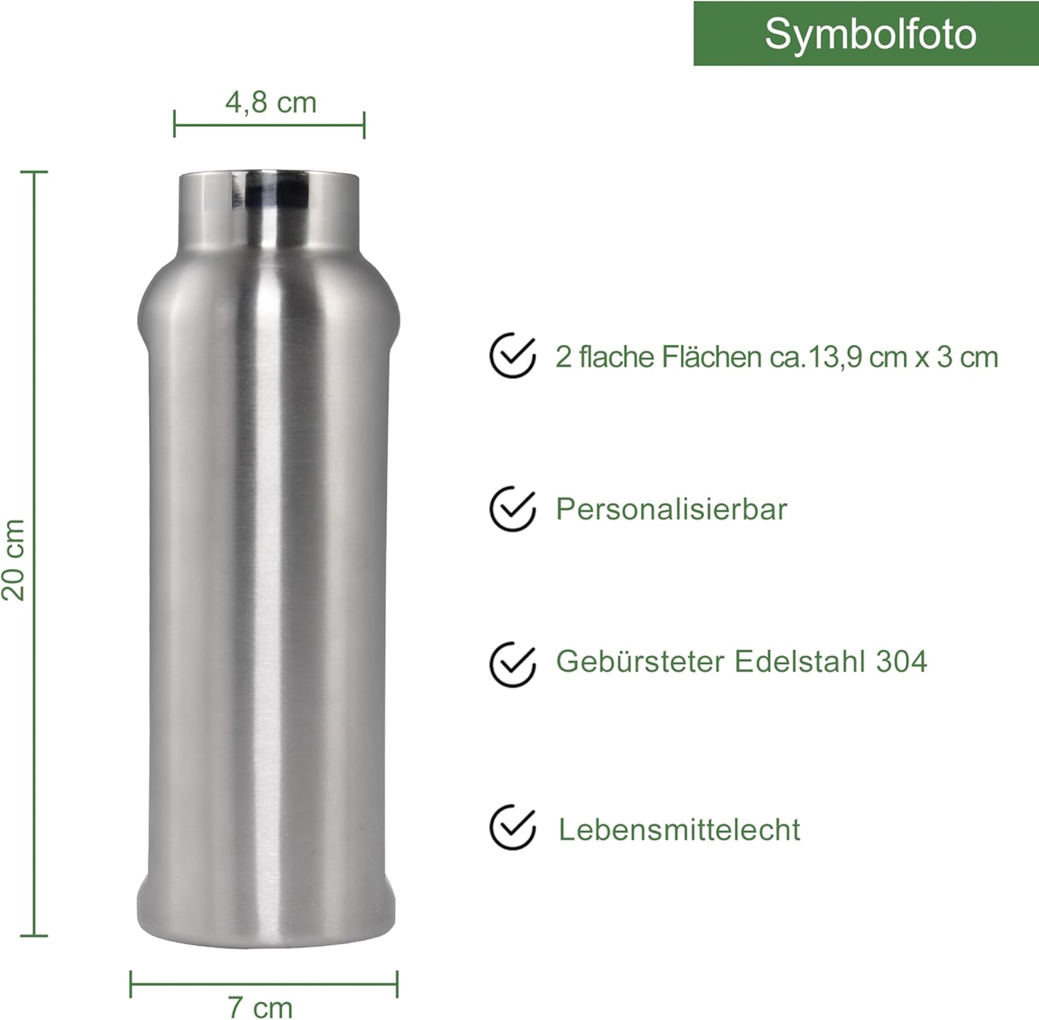 Isonio Lunchbox aus Edelstahl mit Lasergravur, inkl. Trenn- und Dichtungsring, Lunchbox, Bento-Box mit Namensgravur, M, Edelstahl – Bild 9