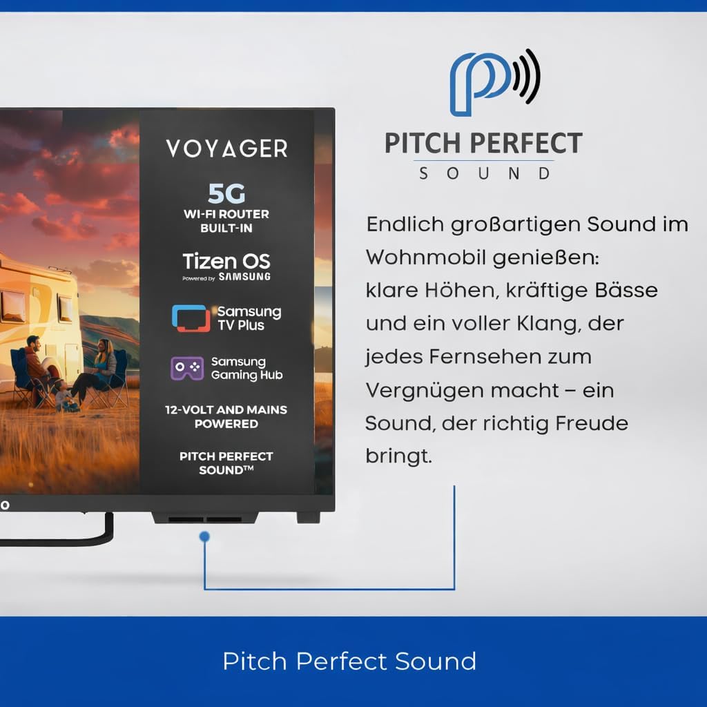 Cello Voyager C22TZR-VOY 22" Smart 12V Traveller TV mit integriertem 5G-WLAN-Router und Hotspot für Telefone und Geräte, Internet überall, Tizen OS von Samsung, ideal für Wohnmobile, Triple Tuner – Bild 12