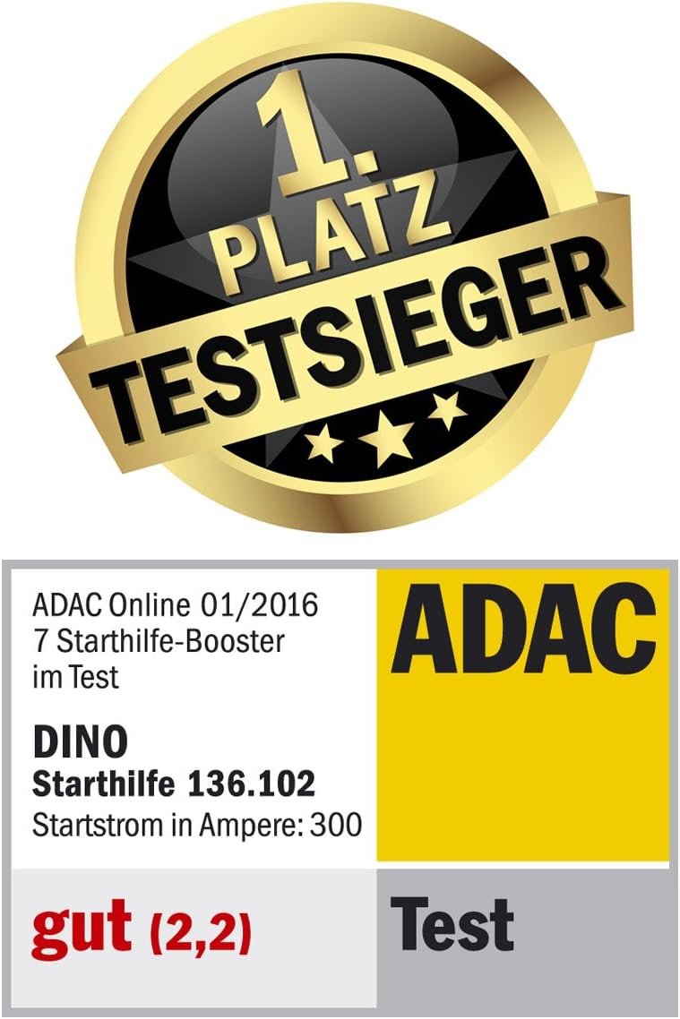 Dino Power Pack, 12 V-600 A, Starthilfe 66,6 Wh, 18000 mAh, Single, Schwarz – Bild 21