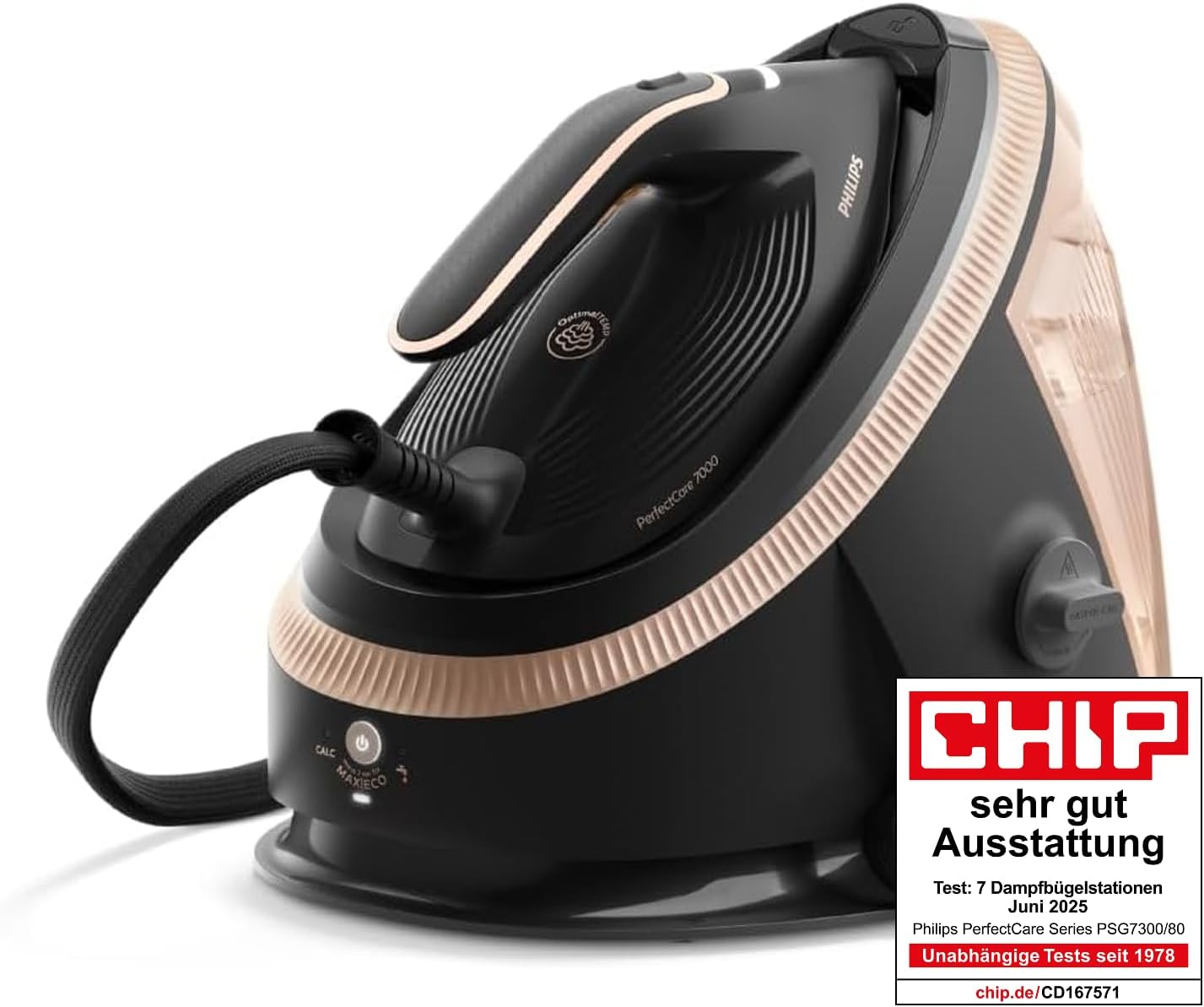 Philips PerfectCare Dampfbügelstation 7000 Serie, 650 g Dampfstoß, 8,5 Bar, SteamGlide Elite-Bügelsohle, automatischer intelligenter Dampf (PSG7300/80) – Bild 2