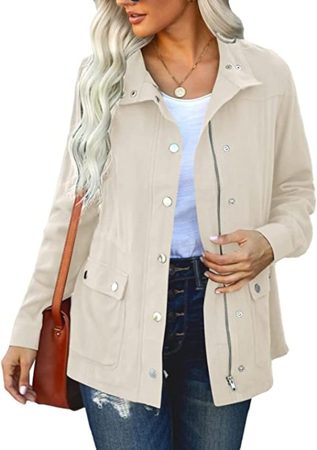 Generisch Damen Jacke Frühling Leichte Bomberjacke Langarm Übergangsjacke Sommer Frühlingsjacke Frühling Damen Jacken