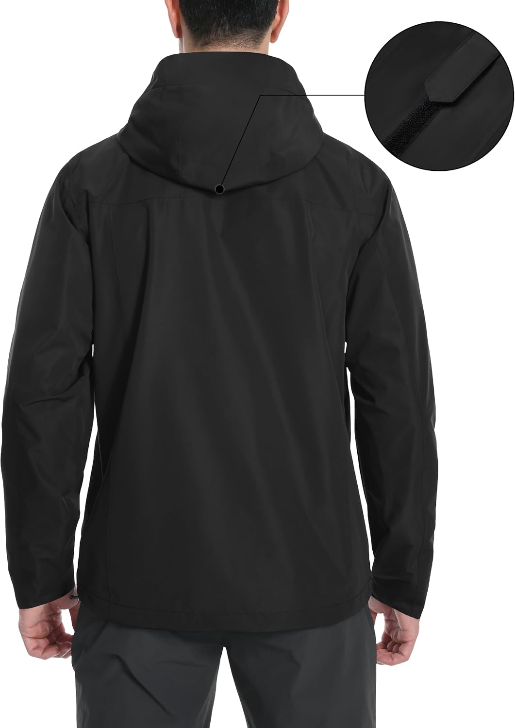 Pioneer Camp Herren Regenjacke, wasserdichte, atmungsaktive Outdoor-Jacke mit Kapuze, 4 Taschen – Bild 6