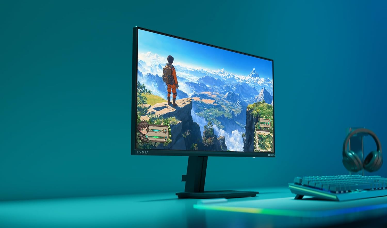 PHILIPS Evnia 24M2N3200NF – 24-Zoll-Full-HD-Gaming-Monitor, 144 Hz, 1 ms MPRT, FreeSync, G-Sync Comp. (1920 x 1080, HDMI 2.0, DisplayPort 1.4) Schwarz – Bild 6