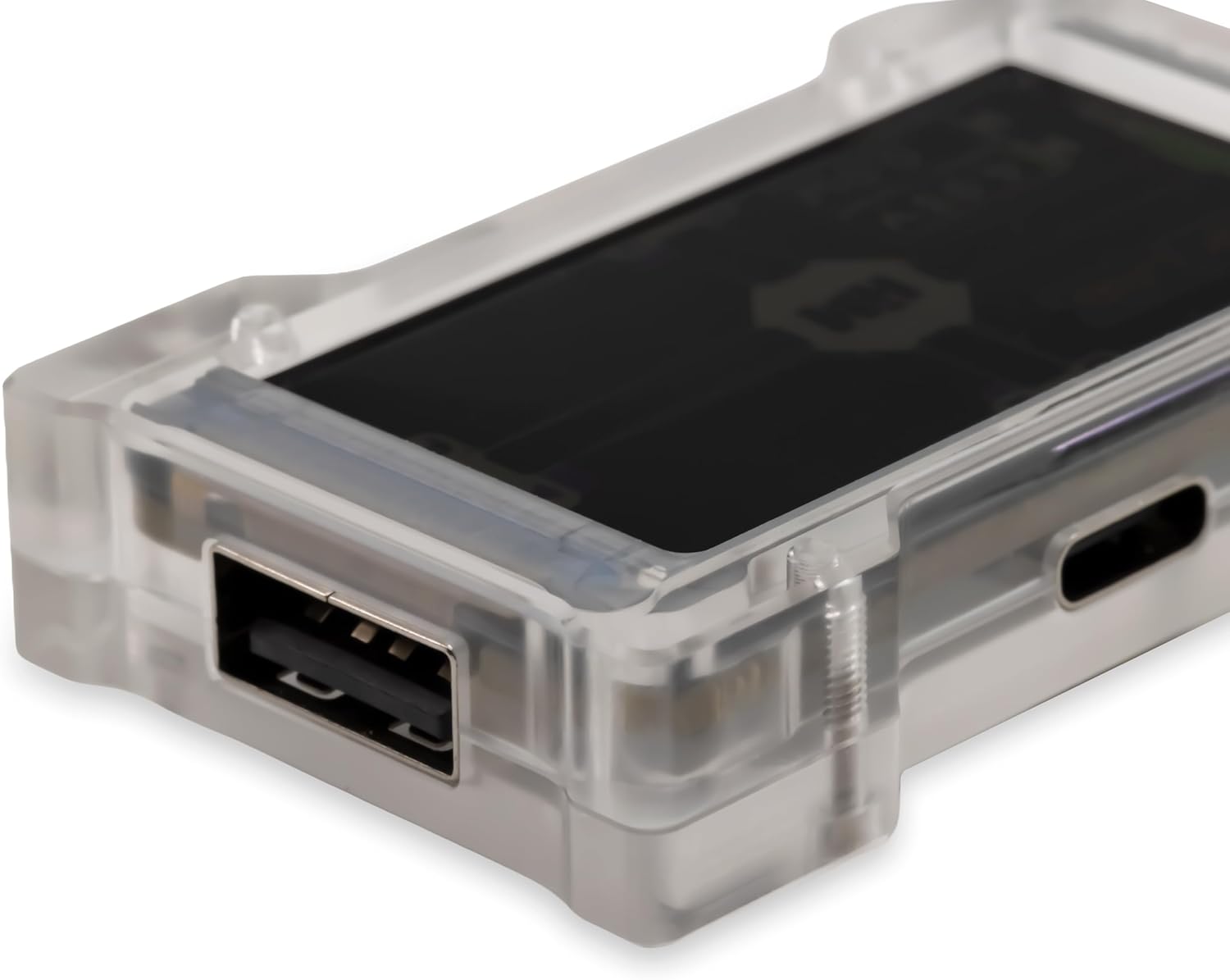 HM Lab ZNEO Gaming USB Hub mit 1,9 Zoll Display, USB 2.0 High-Speed, 2X USB-C & 1x USB-A, 5V Zusatzstrom, Aluminiumgehäuse, GIF-Anzeige für Maus Tastatur (Pro Schwarz Wing (77 Frames)) – Bild 8