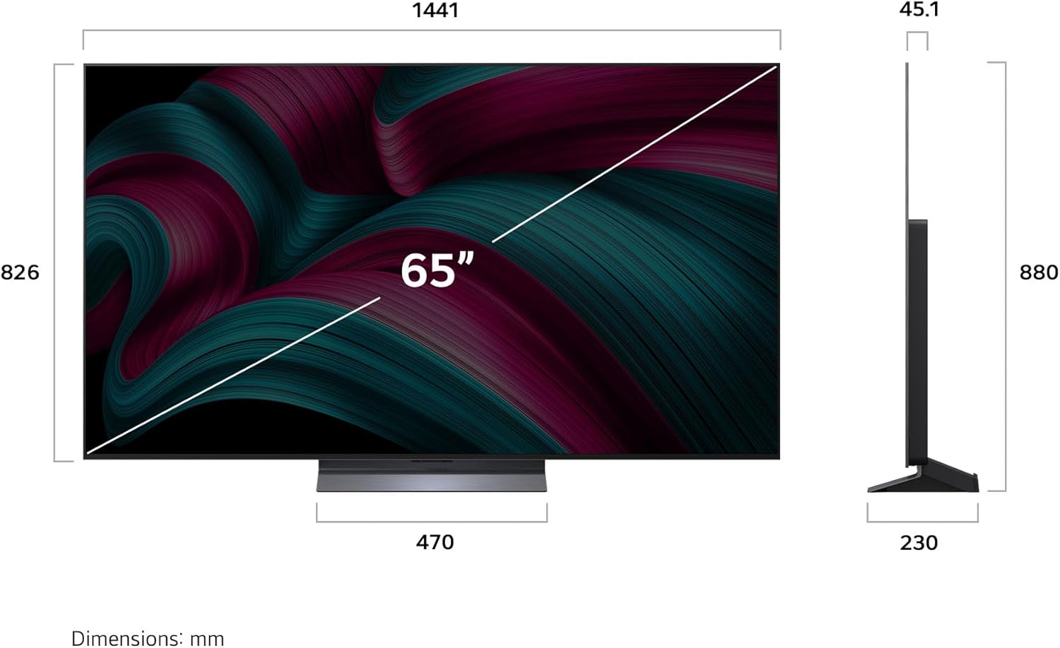 LG OLED65C5ELB, 65 Zoll (165 cm), 4K OLED evo AI TV, α9 Gen8 Prozessor, webOS 25, 120 Hz (VRR bis zu 144 Hz), Modelljahr 2025 – Bild 4