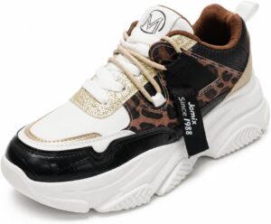 Chunky-Sneaker für Damen mit Leopa...
