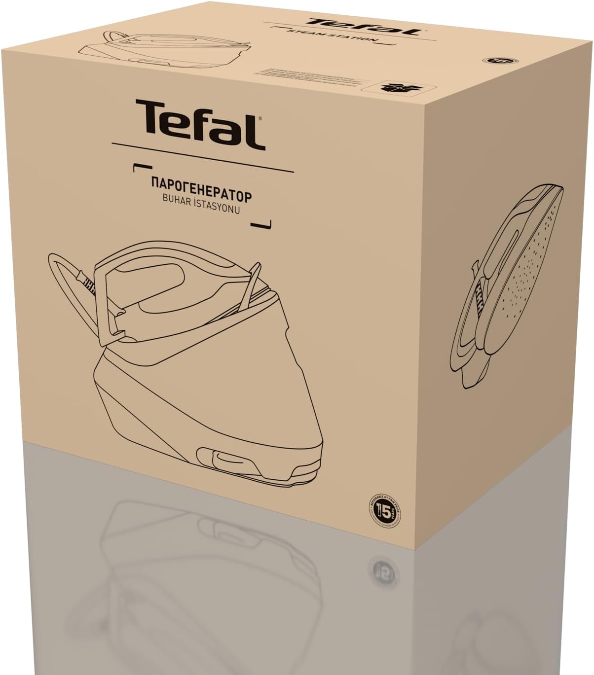 Tefal SV8110 Express Power Dampfbügelstation, 420 g/min Dampfstoß, 120 g/min kontinuierliche Dampfleistung, Smart Temp-Technologie, Kalksammler, XL-Wassertank, Terrakotta/Weiß – Bild 11