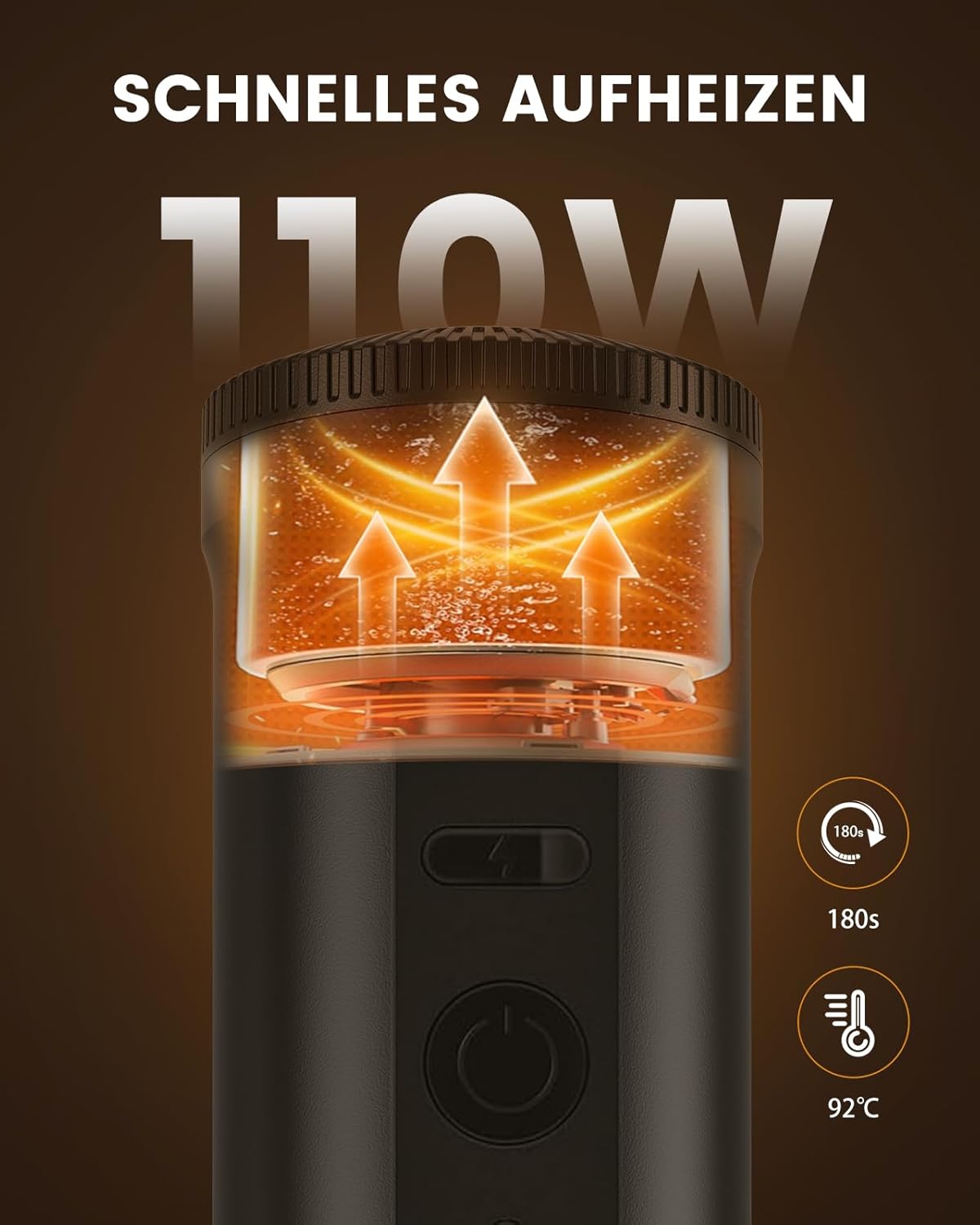 Tragbare Espressomaschine mit Akku 20 Bar, Camping-Kaffeemaschine für Reisen, USB-C, 2-in-1 Reisekaffeemaschine für NS-Kapseln & Kaffeepulver, Auto, Wohnmobil, Wandern, Reisen – Bild 4