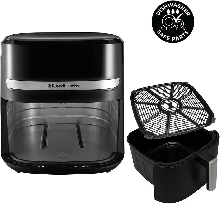 Russell Hobbs SatisFry 27632-56 Heißluftfritteuse XXL, 8,3 l, kompaktes Gehäuse, sehr leise, Pizza-Durchmesser 26 cm (9 Programme, spülmaschinenfest, Fritteuse ohne Öl, Touchscreen, Grillen, Backen) – Bild 9