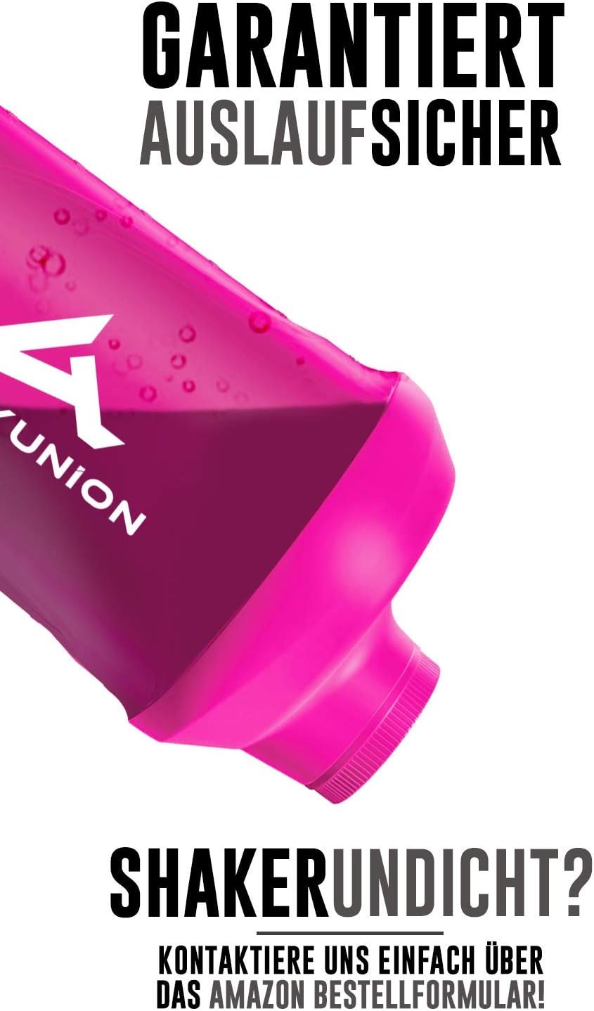 Protein-Shaker für Damen, das Original von AMITYUNION, auslaufsicherer Protein-Shaker, BPA-frei mit Sieb, Waage für cremige Whey-Shakes, Gym-Fitness-Becher für Isolate und Sportkonzentrate – Bild 3