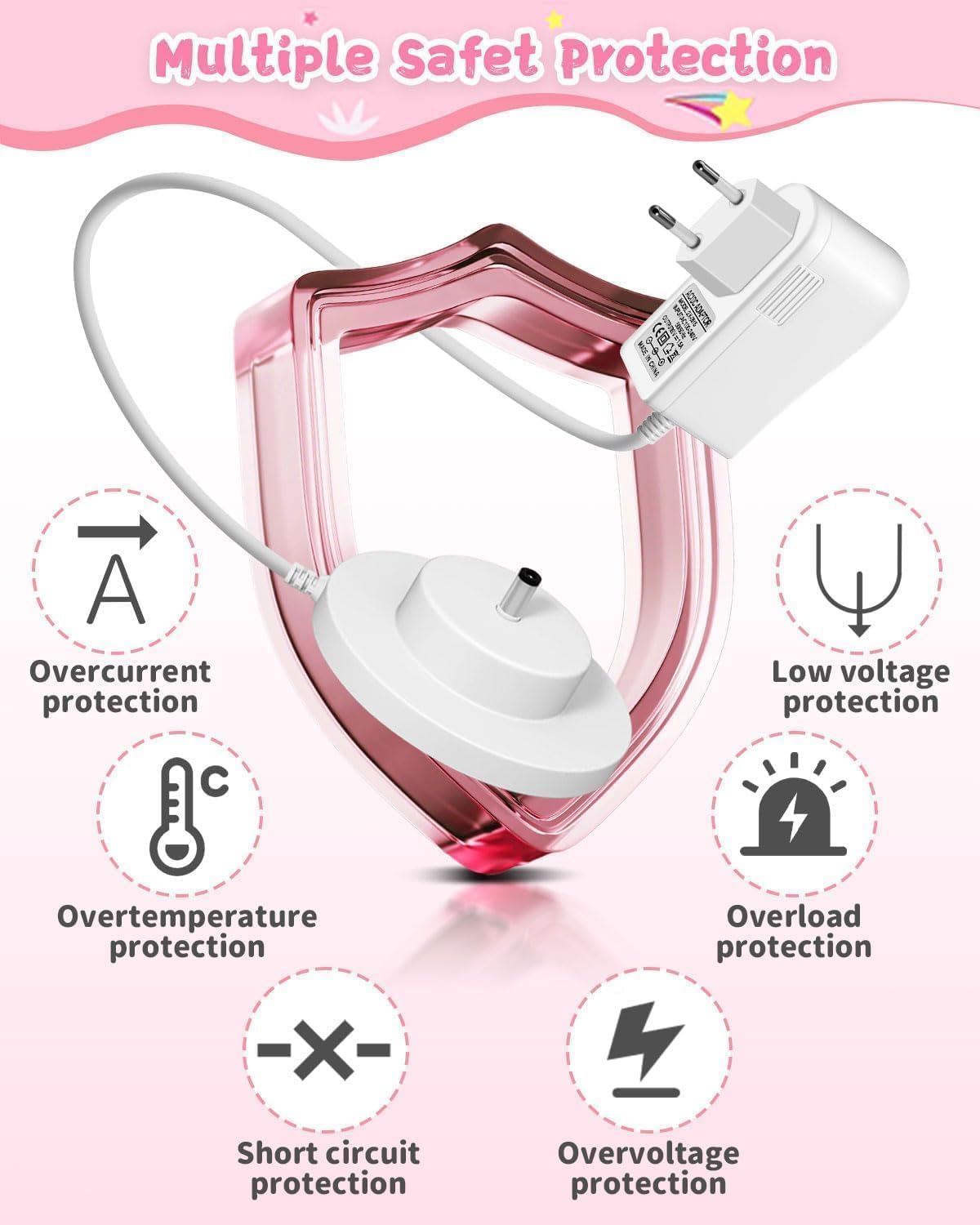 9 V Ladekabel für Toniebox, Ladestation kompatibel mit Tonie Box Audio Player, sechsschichtiger Sicherheitsschutz, 1,8 m Kabel, kann das Original-Toniebox-Ladegerät ersetzen, mit Bas – Bild 6