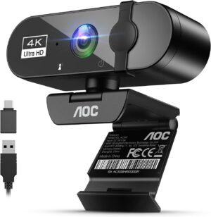 AOC Webcam 4K Ultra HD, Webcam mit ...