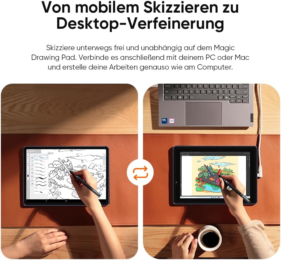 XPPen 12,2 Zoll eigenständiges Grafiktablett-Display mit X3Pro 16384 Smart Pen, Android 8 GB + 256 GB WLAN mit 8000 mAh Akku, Magic Drawing Pad, 2K-Auflösung, digitales Zeichentablett OS Android 14 – Bild 11