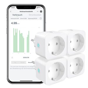 EIGHTREE Smarte WLAN-Steckdose, Sma...