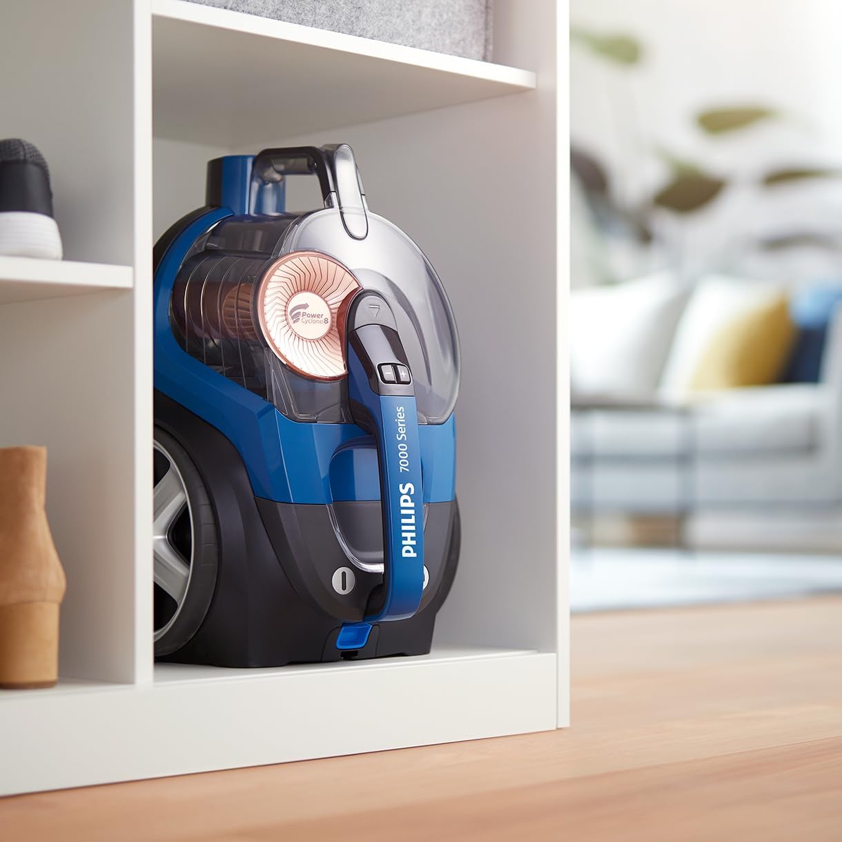 Philips PowerPro Compact Beutelloser Staubsauger, Blau/Schwarz – Bild 5