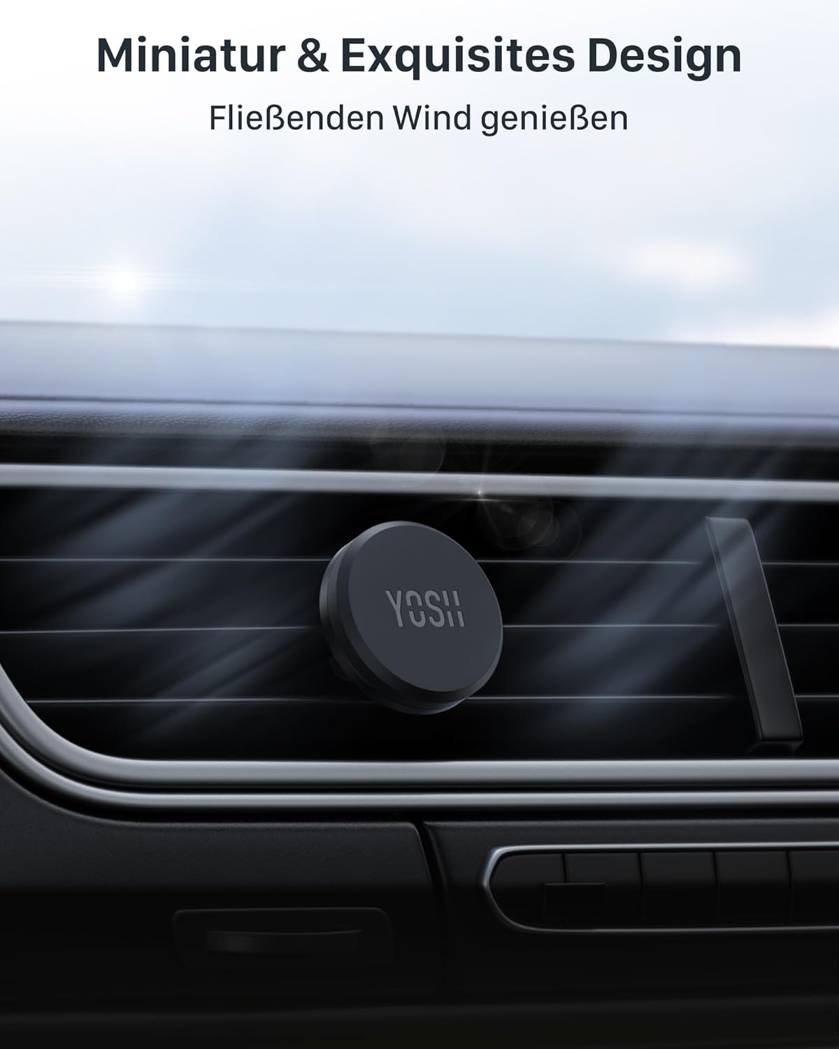 YOSH Handyhalterung Auto Magnetische Lüftung Magnetisch für Lüftungsgitter, Ultrakompakte Handyhalterung Auto mit Starken Magneten, Universal Auto für iPhone Samsung Pixel & Andere Geräte mit Metallplatten – Bild 6