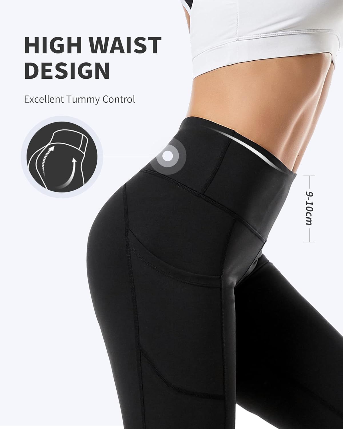 CAMBIVO Damen High-Waist Camouflage Golfhose Sport Leggings Lang mit Handytasche Sporthose Yogahose Atmungsaktiv und Blickdicht für Fitness, Yoga, Training, Casual – Bild 6