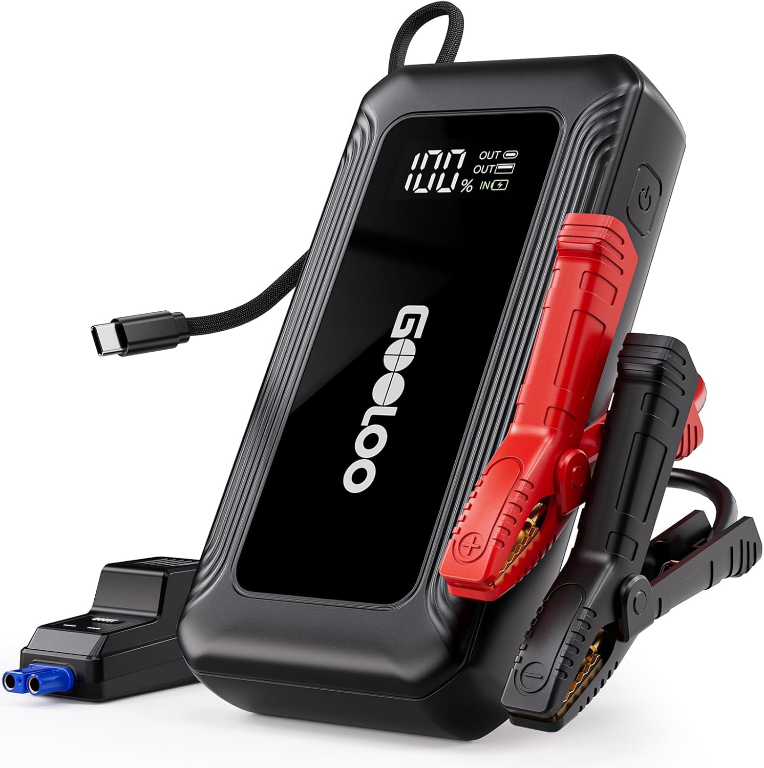 GOOLOO G7 Starthilfe-Powerbank für Auto, 3000 A tragbare Starter-Powerbank mit 45 W USB-C-Schnellladung & LED-Taschenlampe, Booster-Auto-Starthilfe für 12 V (bis zu 8,5 l Benzin/6 l Diesel)