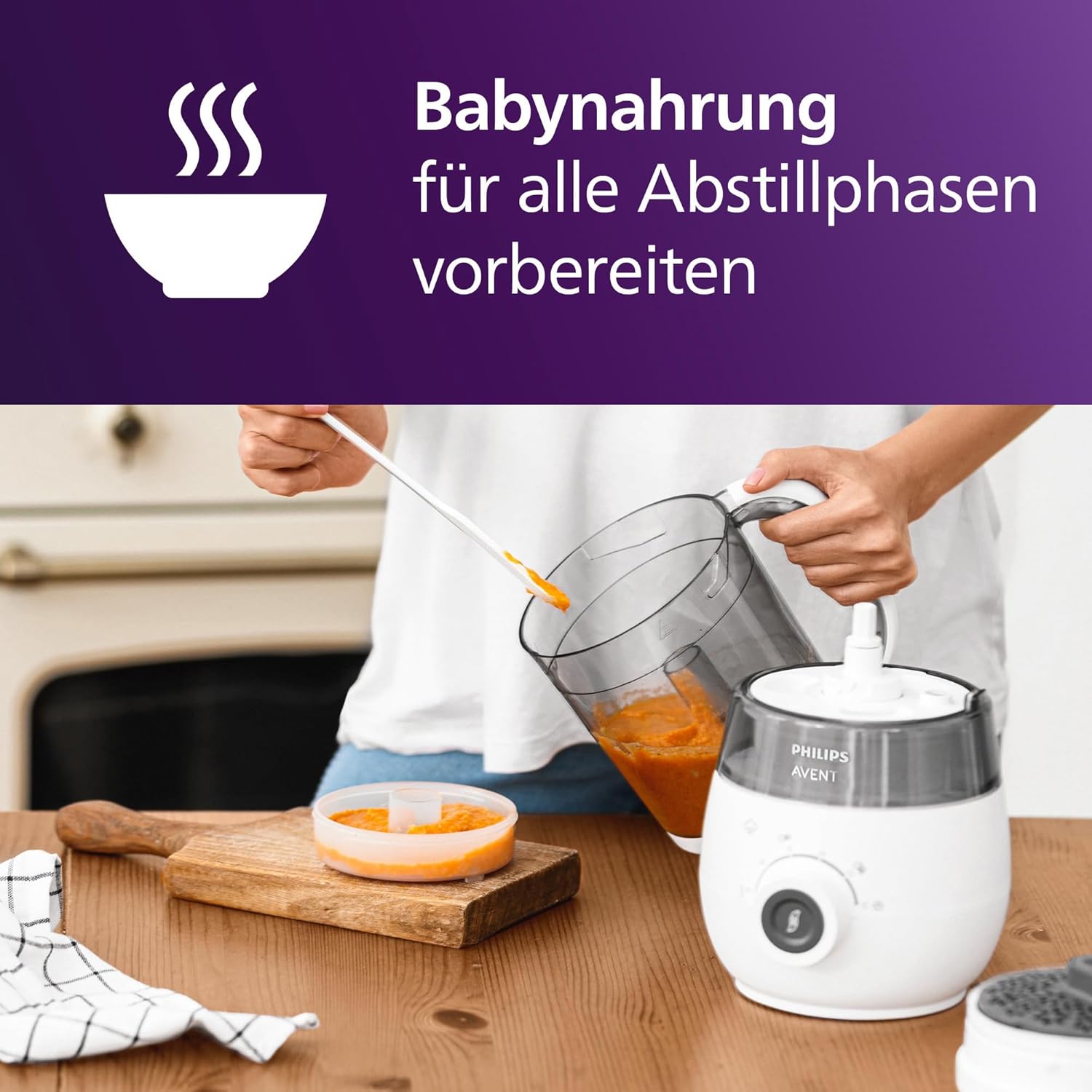 Philips Avent 4-in-1 Babynahrungszubereiter SCF883/01 Weiß – Bild 4