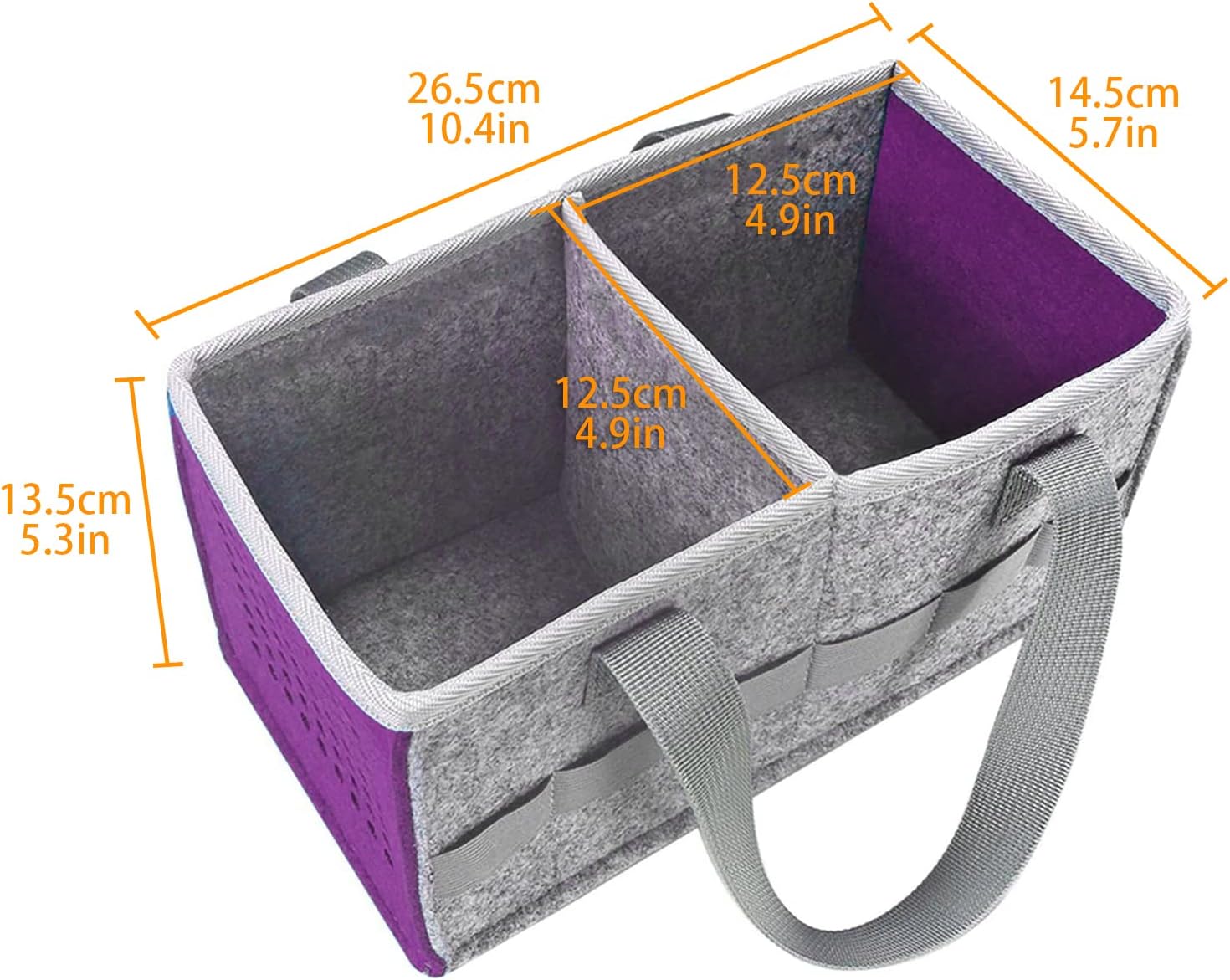 Filz Organizer Tasche für Toniebox Starter Kit und Zubehör, Reise Tonies Tragetasche mit Griff für Toniebox & Zubehör (Lila) – Bild 3