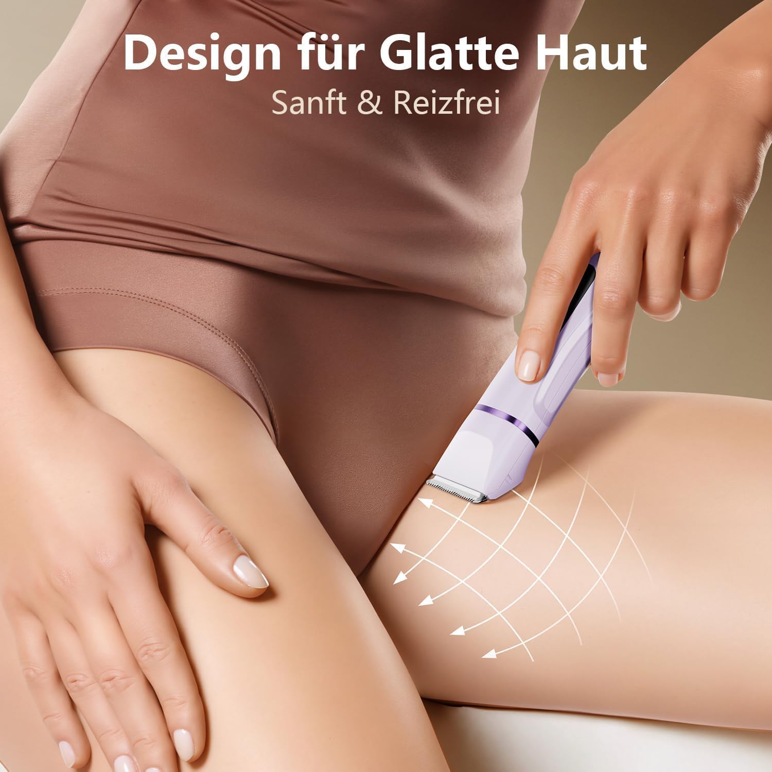 Intimrasierer für Damen, Damen-Intimbereich sanft, 2-in-1 elektrischer Damenrasierer, Bikini-Trimmer wasserdicht für Körper-Gesichtshaare, Damenrasierer, Geschenke für Frauen – Bild 4