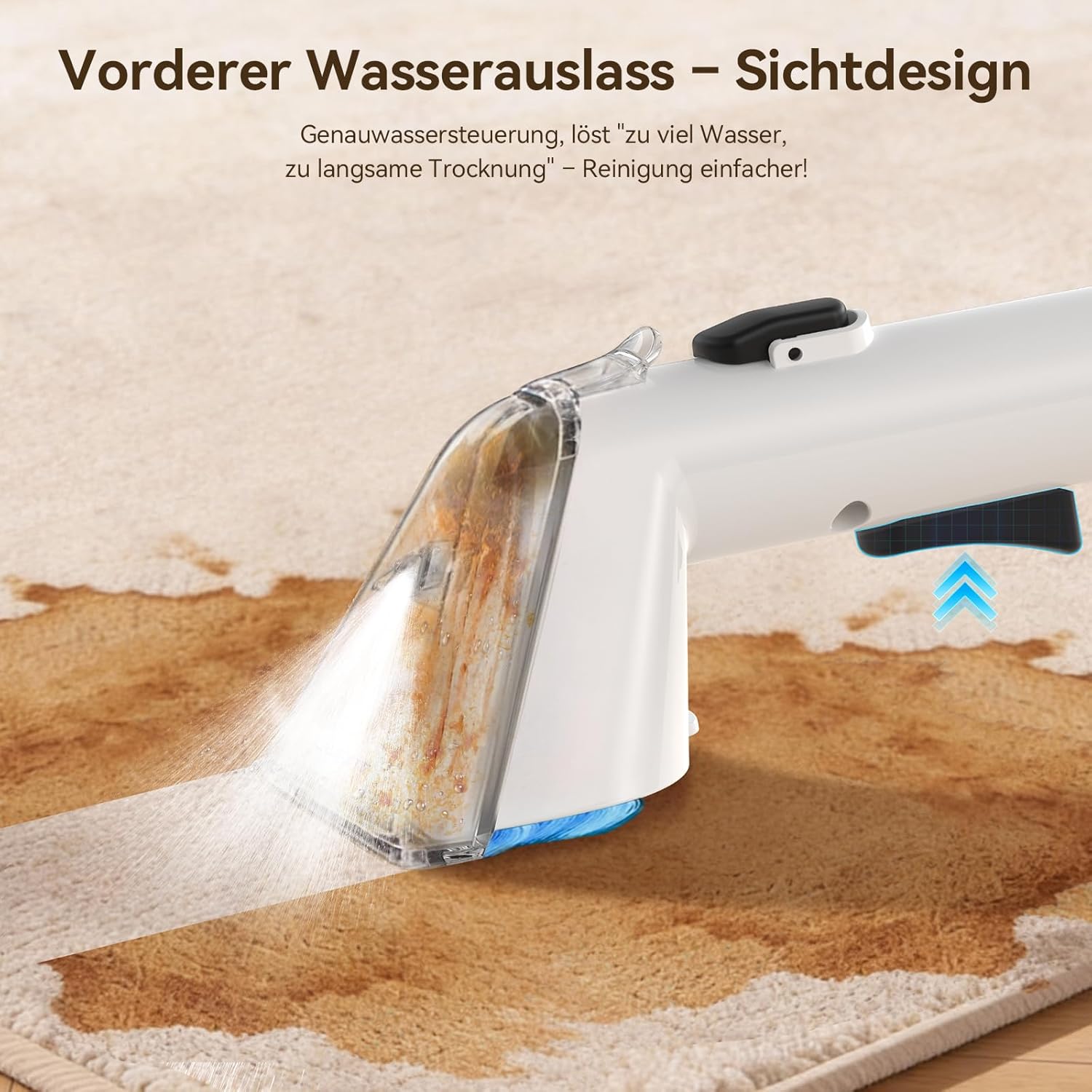 Uwant Y100 Dampf-Polsterreinigungsgerät, 3-in-1-Nasssauger für Sofa, Teppich und Auto mit 18 kPa, 100 °C heißem Dampf, 65 °C heißem Wasser, kaltem Wasser, selbstreinigend, Multi-Bürstenkopf und 500 ml Teppich – Bild 14