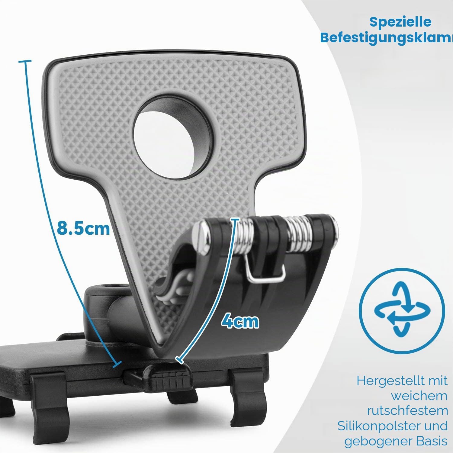 Handyhalterung fürs Auto, Handyhalterung um 360 Grad drehbar – Armaturenbrett-Handyhalterung, Auto-Clip-Halterung, KFZ-Handyhalterung, geeignet für 4 bis 7 Zoll große Smartphones – Bild 5