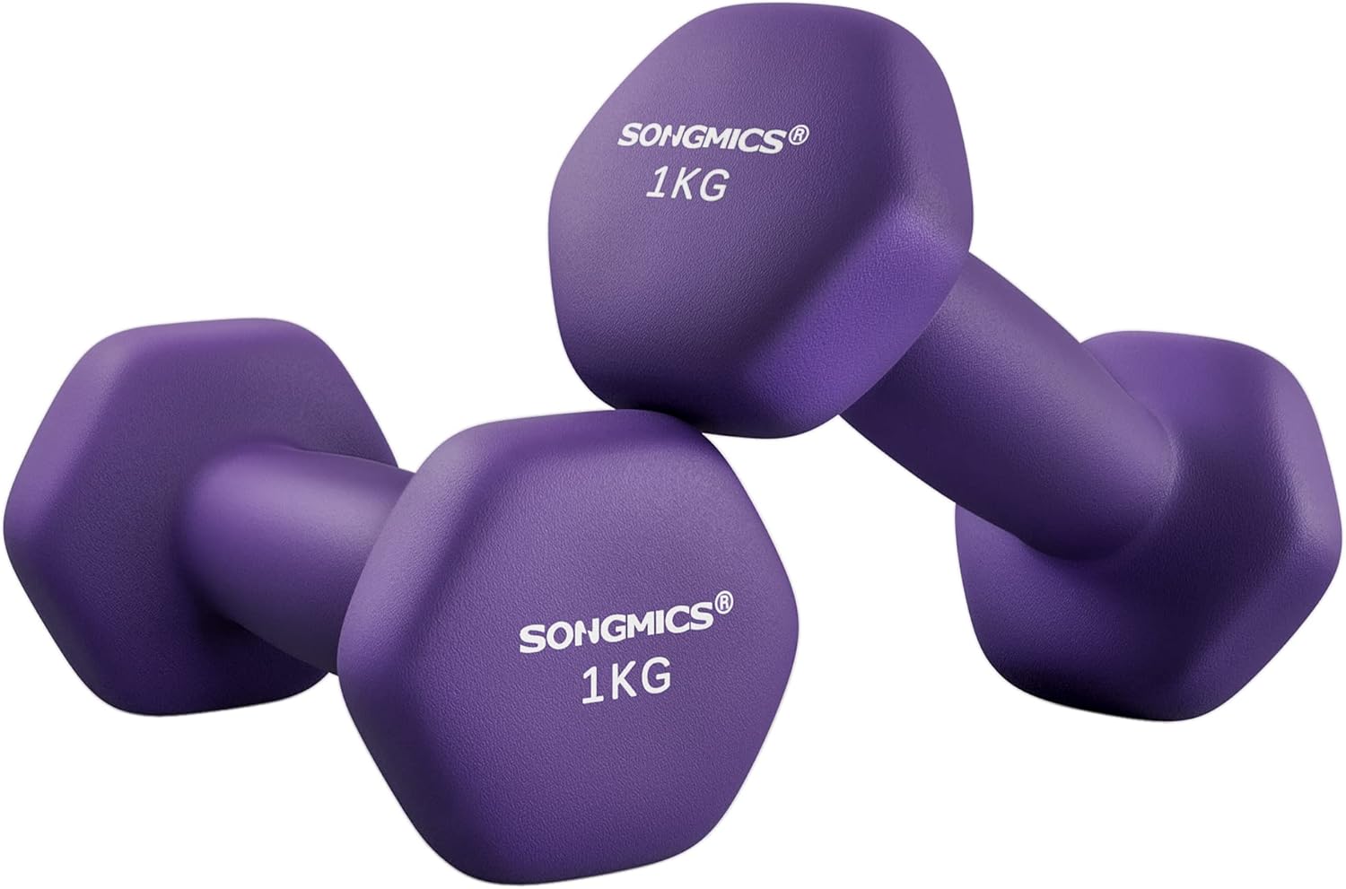 SONGMICS 2er-Pack Sechseckhanteln mit Neoprenbeschichtung für Krafttraining, Fitness, Zuhause