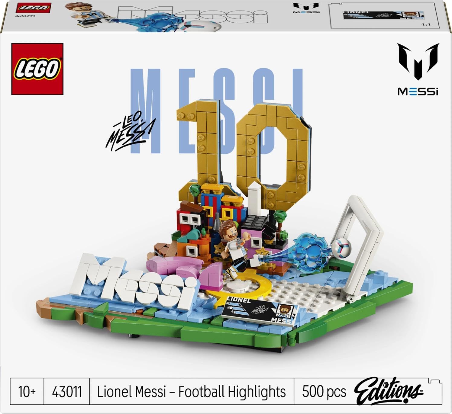 LEGO Editions Lionel Messi – Fußball-Highlights-Spielzeug – 3D-Modellbau mit Minifigur zum Sammeln – Kinderzimmerdekoration – Geschenk für Jungen, Mädchen ab 10 Jahren und erwachsene Sportfans – 43011 – Bild 9