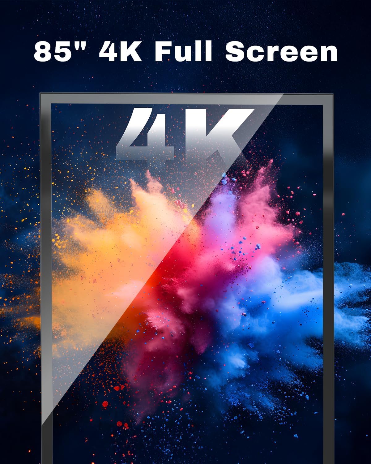4K-UHD-Vollbild-Digital-Signage, 75-Zoll-Digital-Kundenstopper für den Innenbereich mit Android, beweglicher Werbeplakatständer mit Rollen, LCD-Digital-Kiosk mit Zeitschaltuhr, WLAN/USB/HDMI/Eingang, Schwarz – Bild 2